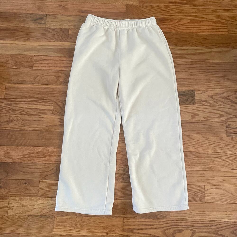 Better Together Cream Wide Leg Sweatpants Lounge Pants Womens XL Pocket PK3761PK